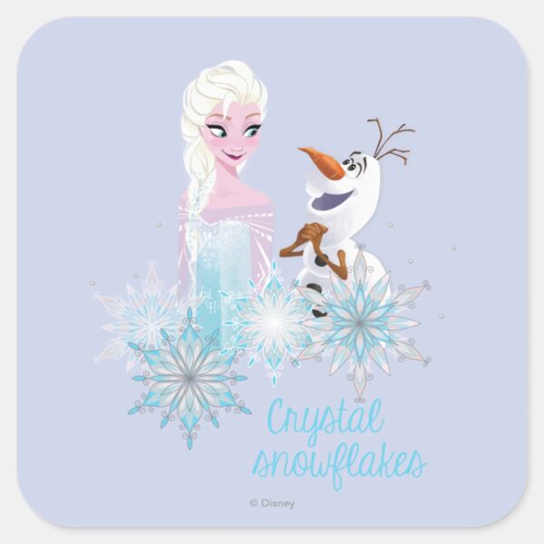Frozen___Elsa_and_Olaf_Square_Sticker_1 Frozen Elsa And Olaf Square Sticker