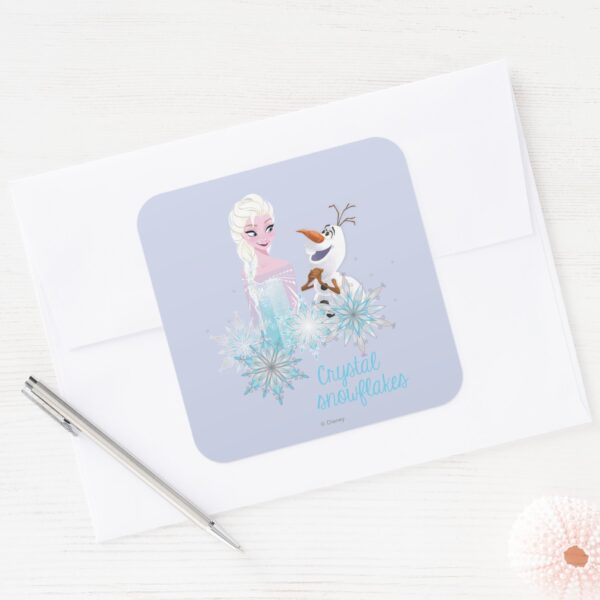 Frozen___Elsa_and_Olaf_Square_Sticker_3 Frozen Elsa And Olaf Square Sticker