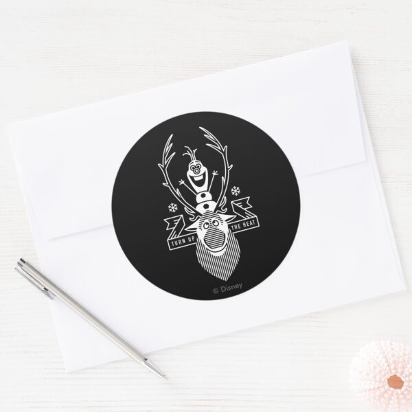 Frozen___Olaf_and_Sven_Classic_Round_Sticker_3 Frozen Olaf And Sven Classic Round Sticker