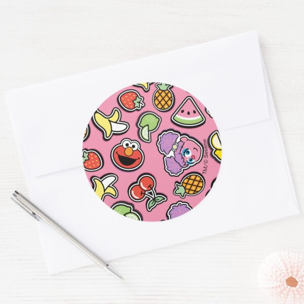 Fruity Sticker Elmo Abby Cadabby Pattern