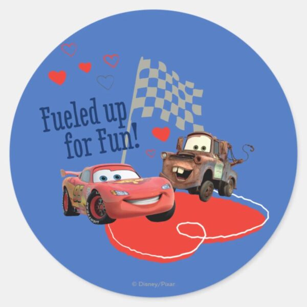 Fueled_up_for_Fun!_Classic_Round_Sticker_1 Fueled Up For Fun Classic Round Sticker