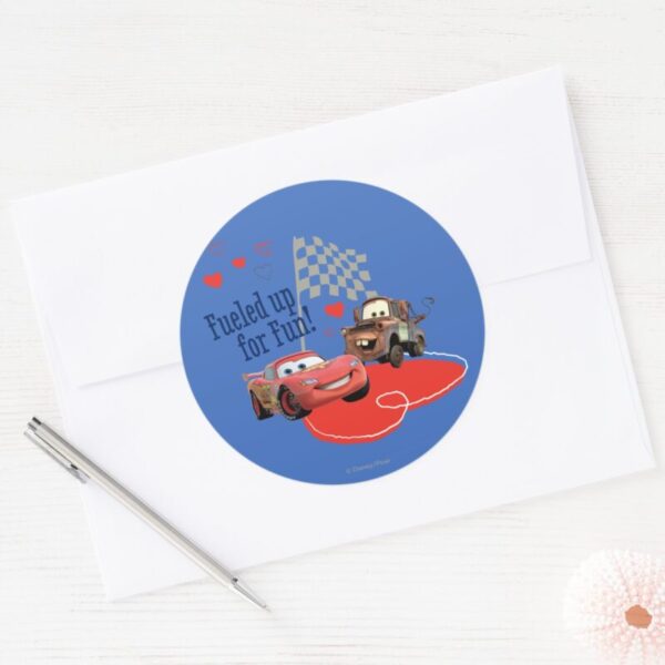 Fueled_up_for_Fun!_Classic_Round_Sticker_3 Fueled Up For Fun Classic Round Sticker