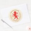 GRYFFINDOR™_Red_Lion_House_Pride_Badge_Classic_Round_Sticker_3 GRYFFINDOR™ Red Lion House Pride Badge Classic Round Sticker