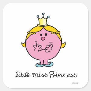 Giggling_Little_Miss_Princess_Square_Sticker_1 Giggling Little Miss Princess Square Sticker
