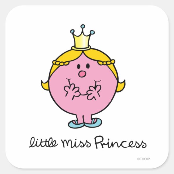Giggling_Little_Miss_Princess_Square_Sticker_1 Giggling Little Miss Princess Square Sticker