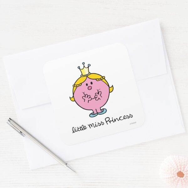 Giggling_Little_Miss_Princess_Square_Sticker_3 Giggling Little Miss Princess Square Sticker