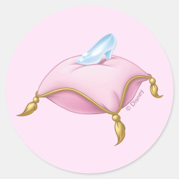 Glass_Slipper_Classic_Round_Sticker_1 Glass Slipper Classic Round Sticker