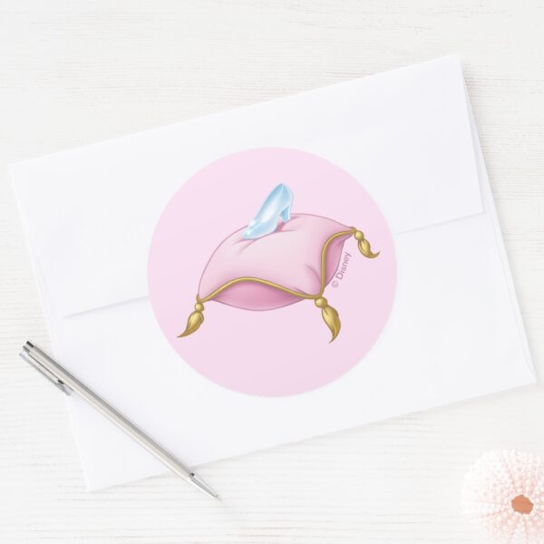 Glass_Slipper_Classic_Round_Sticker_3 Glass Slipper Classic Round Sticker