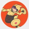 Go_Go_Tomago_Yellow_Suit_Classic_Round_Sticker_1 Go Go Tomago Yellow Suit Classic Round Sticker