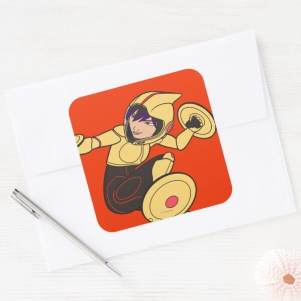 Go_Go_Tomago_Yellow_Suit_Square_Sticker_3 Go Go Tomago Yellow Suit Square Sticker