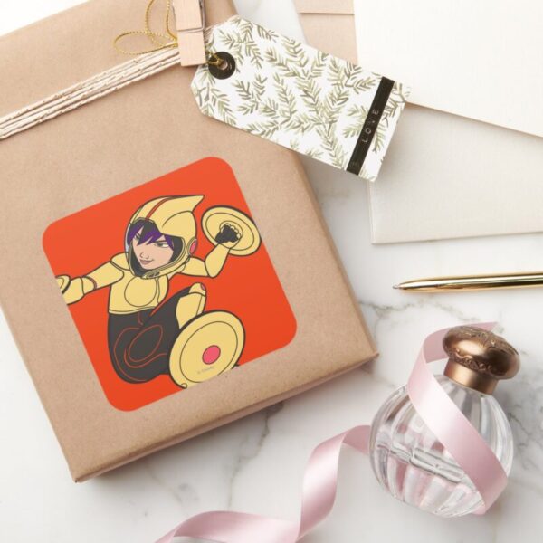 Go_Go_Tomago_Yellow_Suit_Square_Sticker_5 Go Go Tomago Yellow Suit Square Sticker