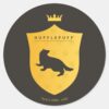 Gold_HUFFLEPUFF™_Crowned_Crest_Classic_Round_Sticker_1 Gold HUFFLEPUFF™ Crowned Crest Classic Round Sticker