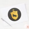Gold_HUFFLEPUFF™_Crowned_Crest_Classic_Round_Sticker_3 Gold HUFFLEPUFF™ Crowned Crest Classic Round Sticker