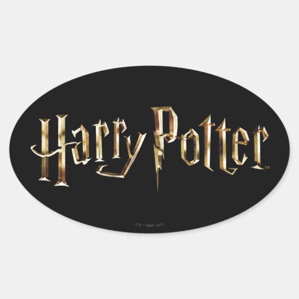 Gold_Harry_Potter_Logo_Oval_Sticker_1 Gold Harry Potter Logo Oval Sticker