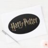 Gold_Harry_Potter_Logo_Oval_Sticker_3 Gold Harry Potter Logo Oval Sticker