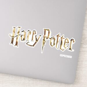 Gold Harry Potter Logo Sticker