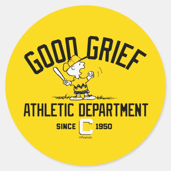 Good_Grief_Athletic_Department_Classic_Round_Sticker_1 Good Grief Athletic Department Classic Round Sticker