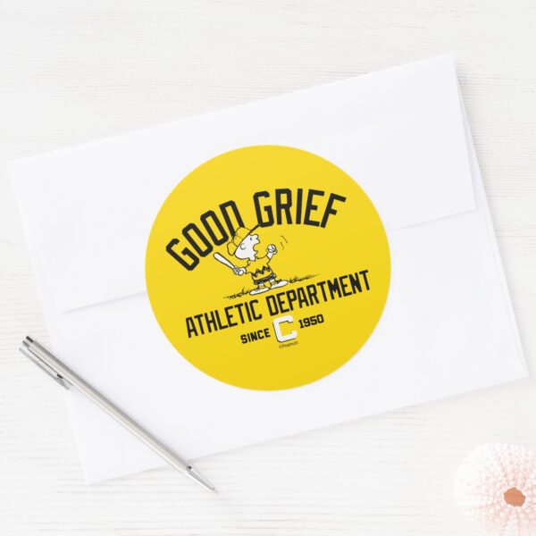 Good_Grief_Athletic_Department_Classic_Round_Sticker_3 Good Grief Athletic Department Classic Round Sticker