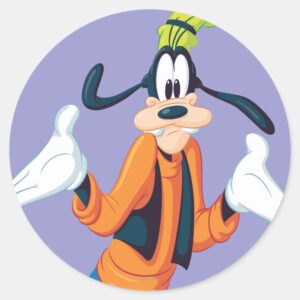 Goofy Hands Out Classic Round Sticker