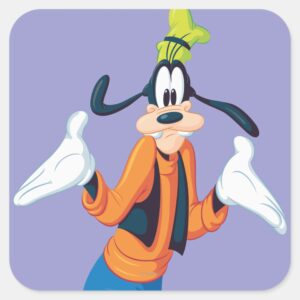 Goofy Hands Out Square Sticker