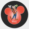 Goofy Mickey Head Icon Classic Round Sticker
