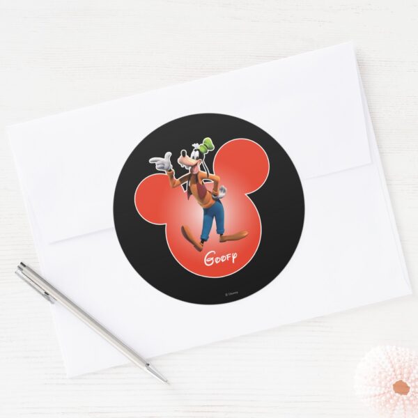 Goofy___Mickey_Head_Icon_Classic_Round_Sticker_3 Goofy Mickey Head Icon Classic Round Sticker