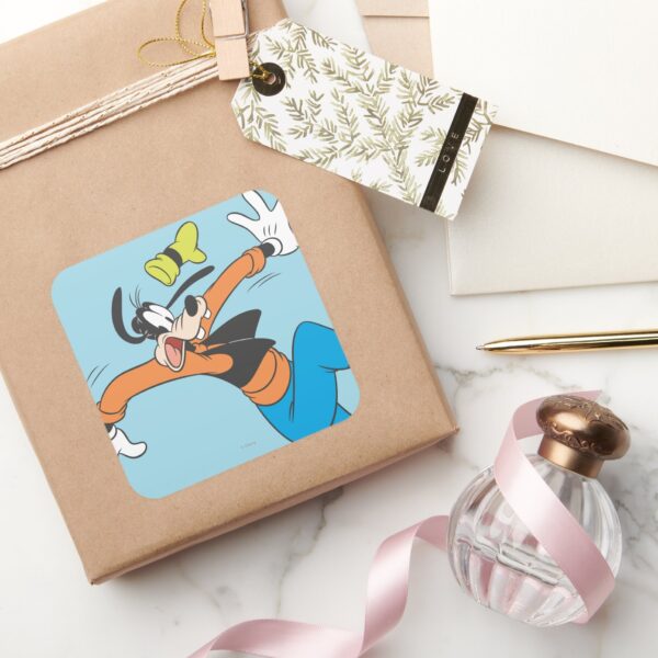 Goofy___Slipping_Square_Sticker_5 Goofy Slipping Square Sticker