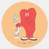 Gossamer_Holding_BUGS_BUNNY™_Classic_Round_Sticker_1 Gossamer Holding BUGS BUNNY™ Classic Round Sticker