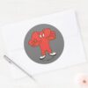Gossamer_Menacing_Pose_Classic_Round_Sticker_3 Gossamer Menacing Pose Classic Round Sticker