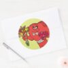 Gossamer_with_roses_classic_round_sticker_3 Gossamer With Roses Classic Round Sticker