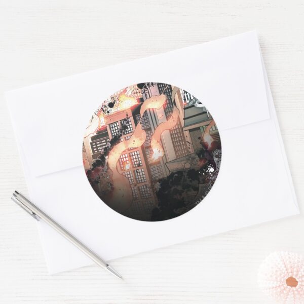 Gotham_Burning_Classic_Round_Sticker_3 Gotham Burning Classic Round Sticker