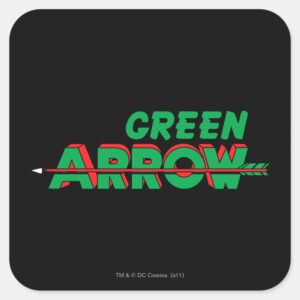 Green Arrow Logo 2 Square Sticker