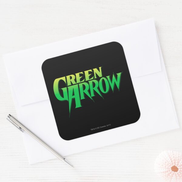 Green_Arrow_Logo_3_Square_Sticker_3 Green Arrow Logo 3 Square Sticker