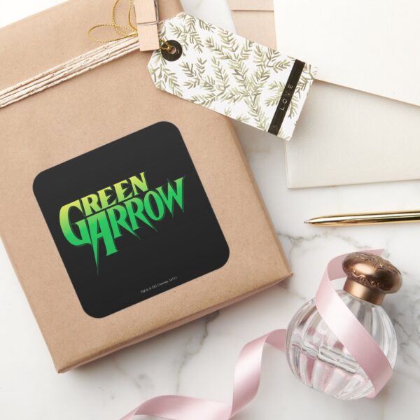 Green_Arrow_Logo_3_Square_Sticker_5 Green Arrow Logo 3 Square Sticker