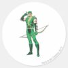 Green Arrow With Target Classic Round Sticker