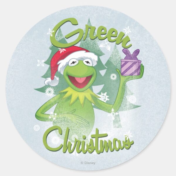 Green_Christmas_Classic_Round_Sticker_1 Green Christmas Classic Round Sticker