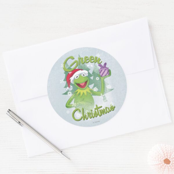 Green_Christmas_Classic_Round_Sticker_3 Green Christmas Classic Round Sticker