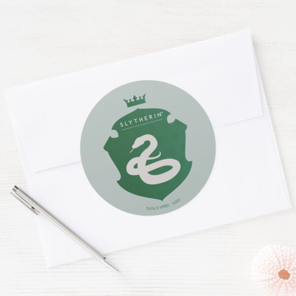 Green_SLYTHERIN™_Crowned_Crest_Classic_Round_Sticker_3 Green SLYTHERIN™ Crowned Crest Classic Round Sticker