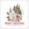 Grinch_&_Max_Runaway_Sleigh_Square_Sticker_2 Grinch Max Runaway Sleigh Square Sticker