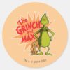 Grinch___Grinch_&_Max_Starburst_Classic_Round_Sticker_1 Grinch Grinch Max Starburst Classic Round Sticker