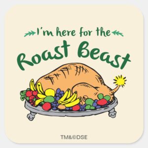 Grinch Im Here For The Roast Beast Quote Square Sticker