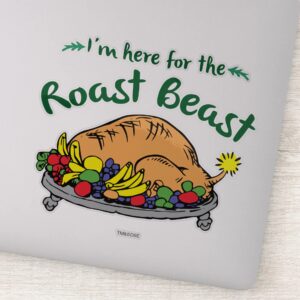Grinch Im Here For The Roast Beast Quote Sticker