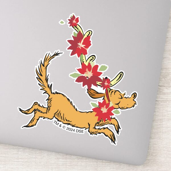 Grinch___Max_Christmas_Pointsettia_Sticker_1 Grinch Max Christmas Pointsettia Sticker