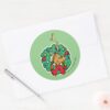 Grinch___Max_Christmas_Wreath_Classic_Round_Sticker_3 Grinch Max Christmas Wreath Classic Round Sticker