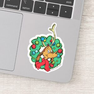 Grinch Max Christmas Wreath Sticker