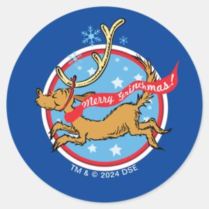 Grinch Max Merry Grinchmas Classic Round Sticker