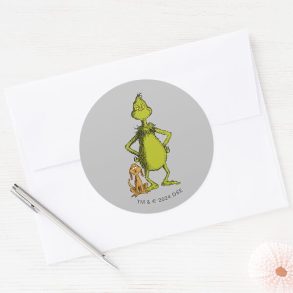 Grinch___Max_&_Grinch_Stance_Classic_Round_Sticker_3 Grinch Max Grinch Stance Classic Round Sticker