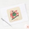 Grinch Merry Merry Grunge Graphic Square Sticker