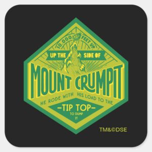 Grinch Mount Crumpit Square Sticker