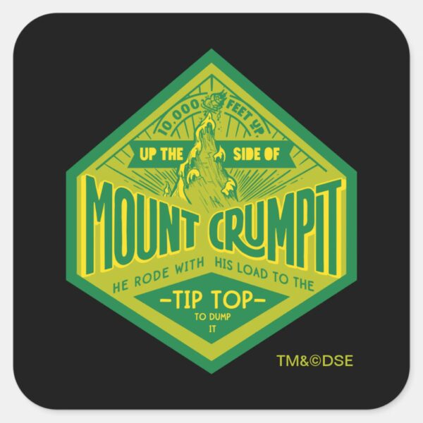 Grinch Mount Crumpit Square Sticker